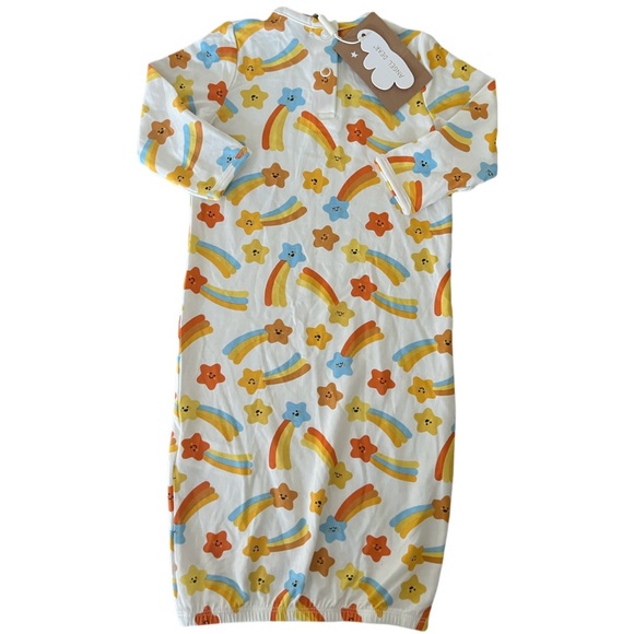 Angel Dear NWT Bamboo Sleeper Gown Colorful Shooting Star Size 0-3M - Picture 2 of 4